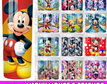 Mickey Mouse Tumbler wrap Bundle, Mickey Mouse Sublimation, 20 oz Minnie Tumbler, Mickey Cartoon PNG, Mickey Tumbler Instant Download