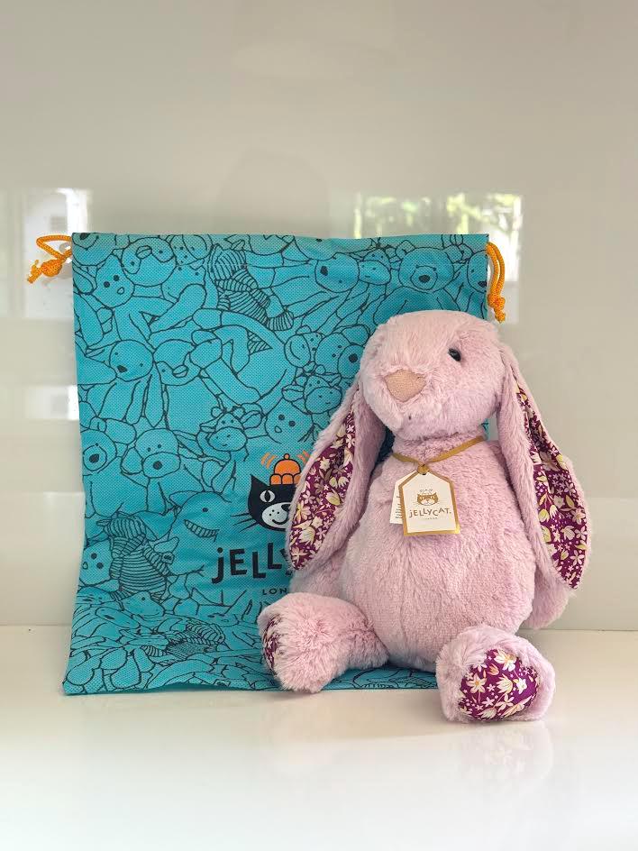 Thistlepop Blossom Purple Bashful Bunny Kid's Stuffed Animal Plush