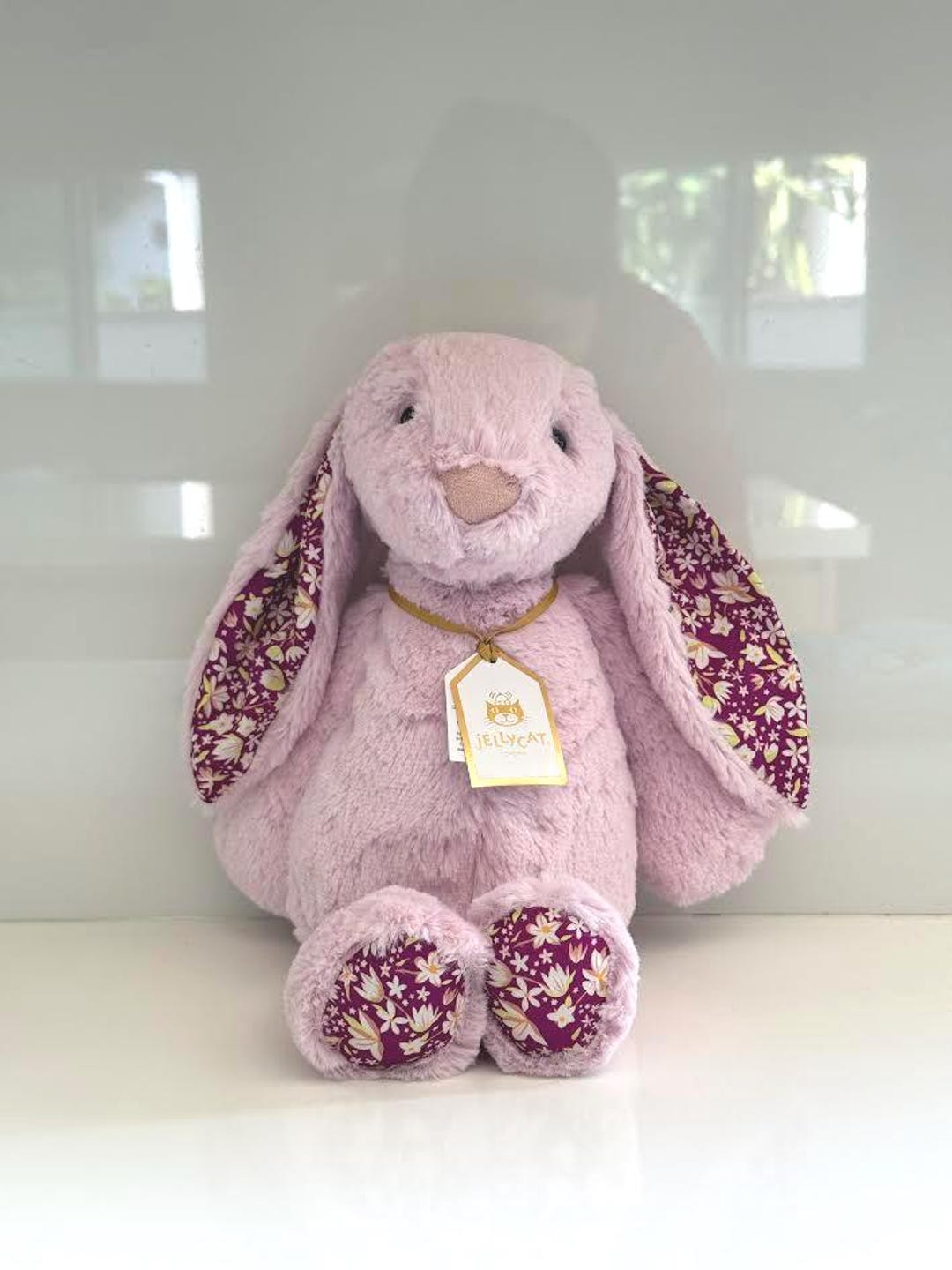 Thistlepop Blossom Purple Bashful Bunny Kid's Stuffed Animal Plush