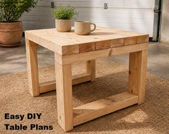 Small Garden Table Plans | Easy DIY Outdoor Patio Side Table (PDF Download)