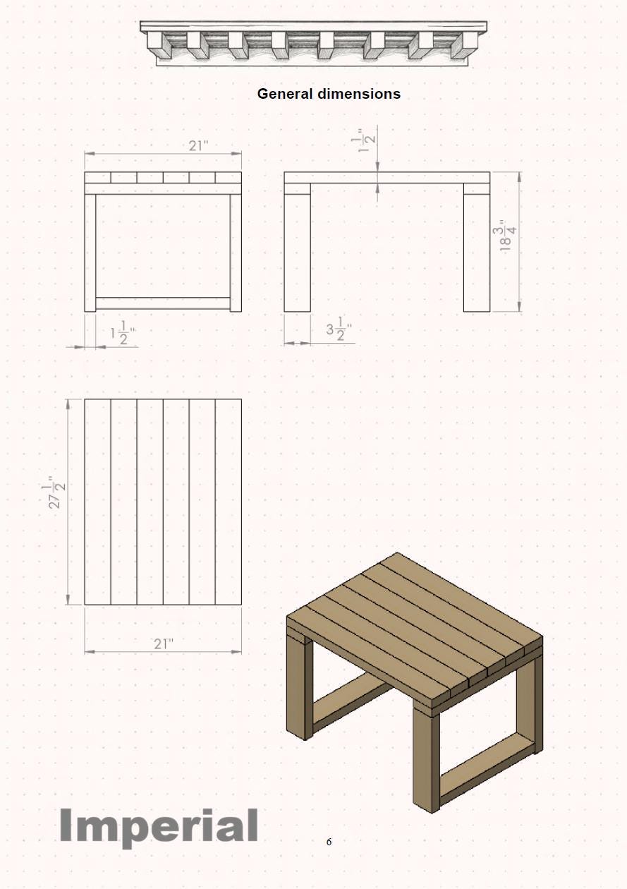 Small Garden Table Plans | Easy DIY Outdoor Patio Side Table (PDF ...