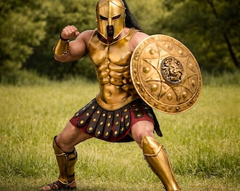 Spartan Armor Costume – Greek Warrior Armor, King Leonidas LARP Cosplay Battle Armor Handmade