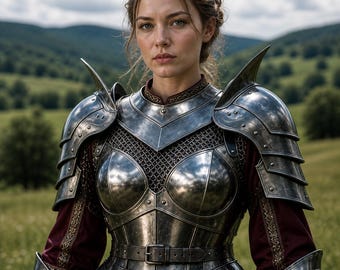 Fantasy Female Armor Set, Handmade Breastplate Plate Armor, LARP Armor, Renaissance Costume, Cosplay Gothic Knight Armor, Halloween Outfit