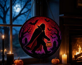 Bigfoot-Glas-Sonnenfänger für Halloween, Halloween-Dekoration, Geschenk für Kryptozoologen