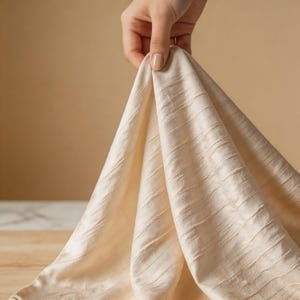 Tela de seda dupión pura tejida a mano y certificada, cortada a medida: 25 momme, 100 % seda cruda de morera para alta costura nupcial - Regalo para mujer, más de 850 colores.