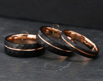 Gepersonaliseerde belofteringen voor stel | Aangepaste ringen voor koppels | Jubileumcadeau | Ringen voor hem en haar | Op maat gemaakte bijpassende ringen | huwelijkscadeau