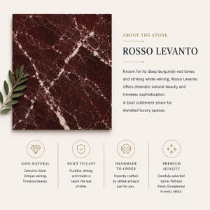 AVAILABLE MARBLE OPTIONS

Travertine
Carrara White
Calacatta Gold
Calacatta Viola
Green Levanto
Rosso Levanto
Nero Marquina