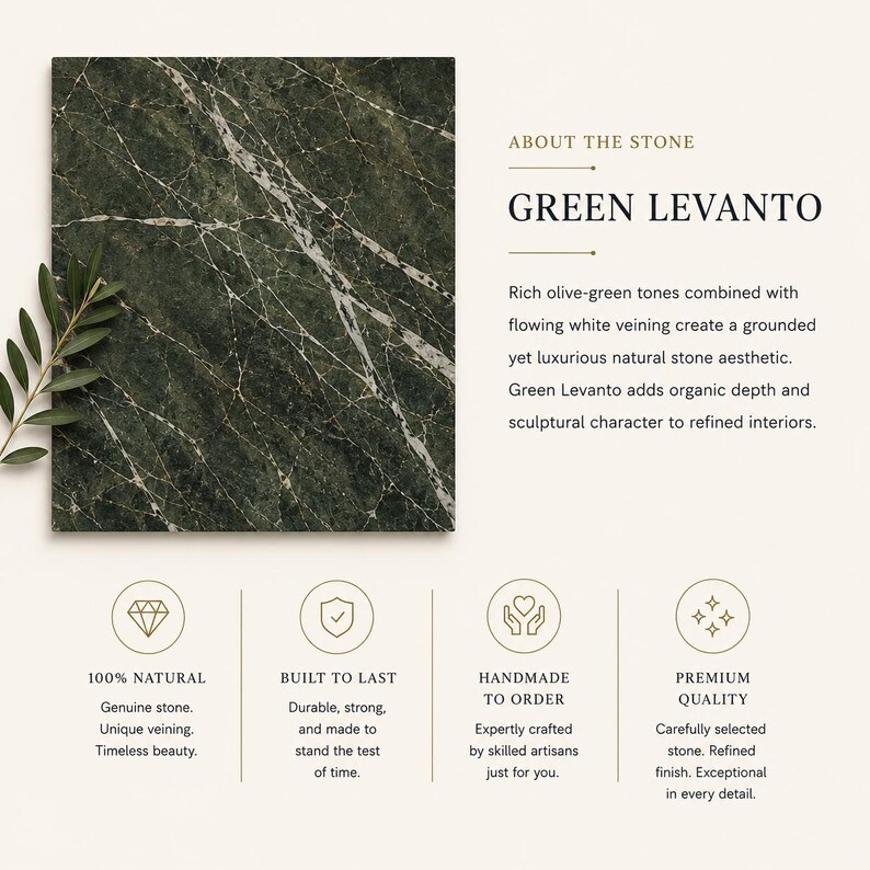 AVAILABLE MARBLE OPTIONS

Travertine
Carrara White
Calacatta Gold
Calacatta Viola
Green Levanto
Rosso Levanto
Nero Marquina