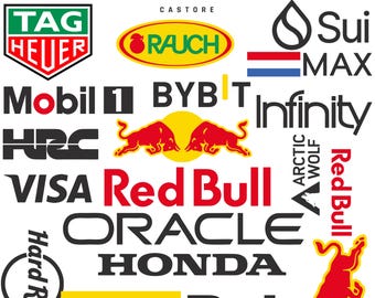 Paquete de logotipos inspirados en las carreras, diseño de body, calcomanías para ropa (descarga digital)