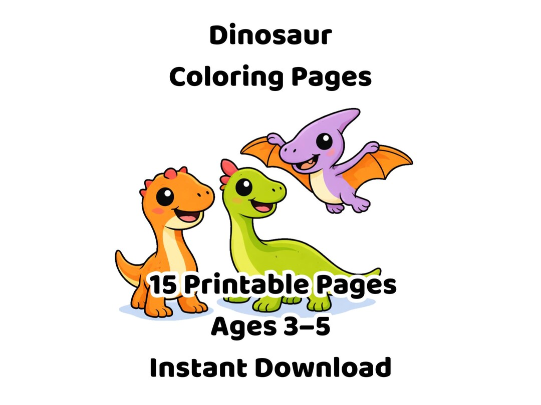 Dinosaur Coloring Pages for Toddlers – Baby Dinosaurs, Preschool ...