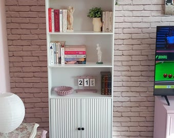 Hohes 6-Tier-Bücherregal aus Holz, modernes, freistehendes Aufbewahrungsregal, platzsparendes Präsentationsregal für Wohnzimmer, Büro, Schlafzimmer