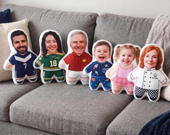Almofada personalizada com foto, almofada com formato personalizado, presente exclusivo e personalizado para família e amigos, almofada de pelúcia personalizada