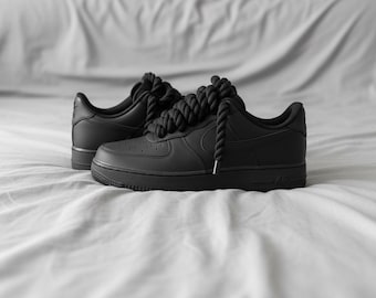 Nike AF1 Custom - Black Rope Lace