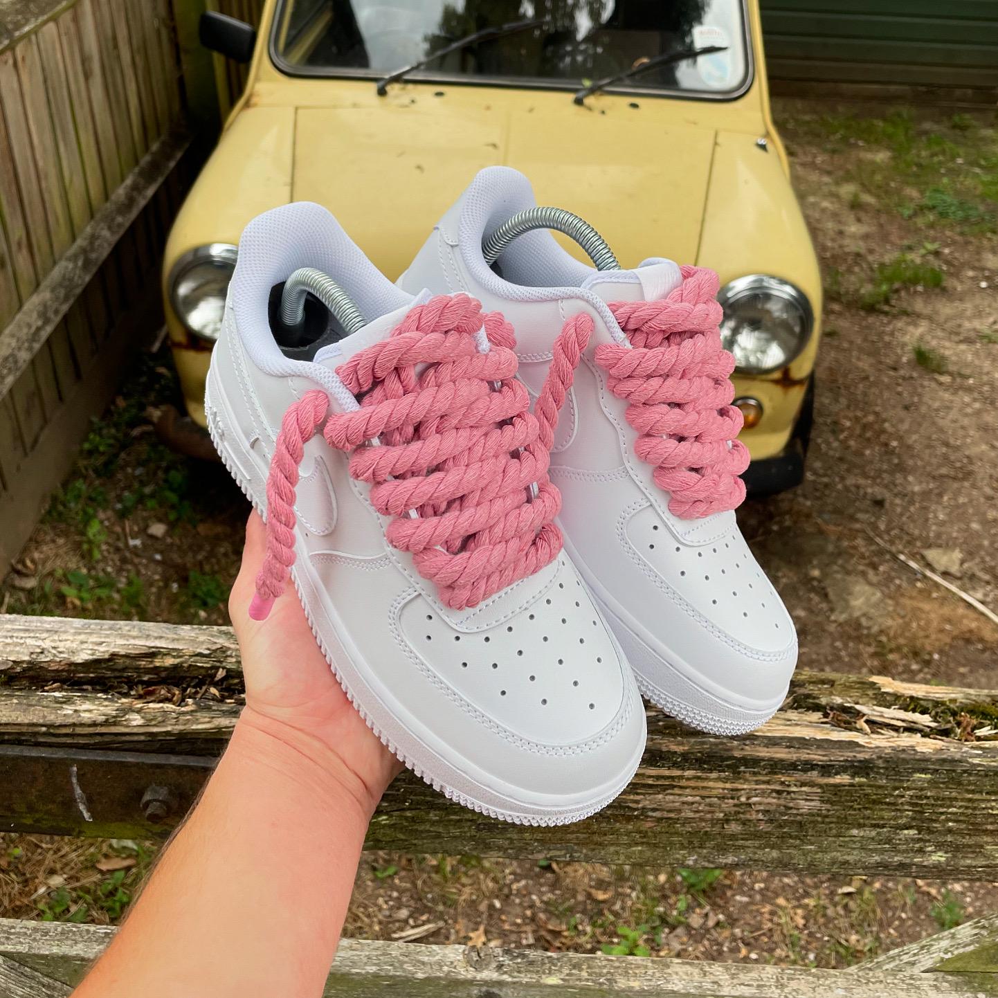 Pink air forces rope laces - Etsy 日本