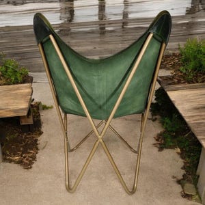 butterfly chair green chair leather chair accent chair boho chair lounge chair modern chair gold frame chair mid century luxury chair living room chair home decor designer chair