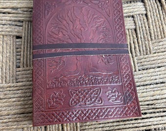 Tree of Life Leather Journal, Celtic Notebook, Handmade Vintage Diary, Rustic Writing Journal, Pagan Gift, Travel Sketchbook
