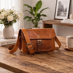 leather crossbody, leather bag, crossbody bag, leather purse, handmade bag, vintage bag, brown leather bag, small leather bag, womens bag, leather satchel, everyday bag, gift for her, boho bag