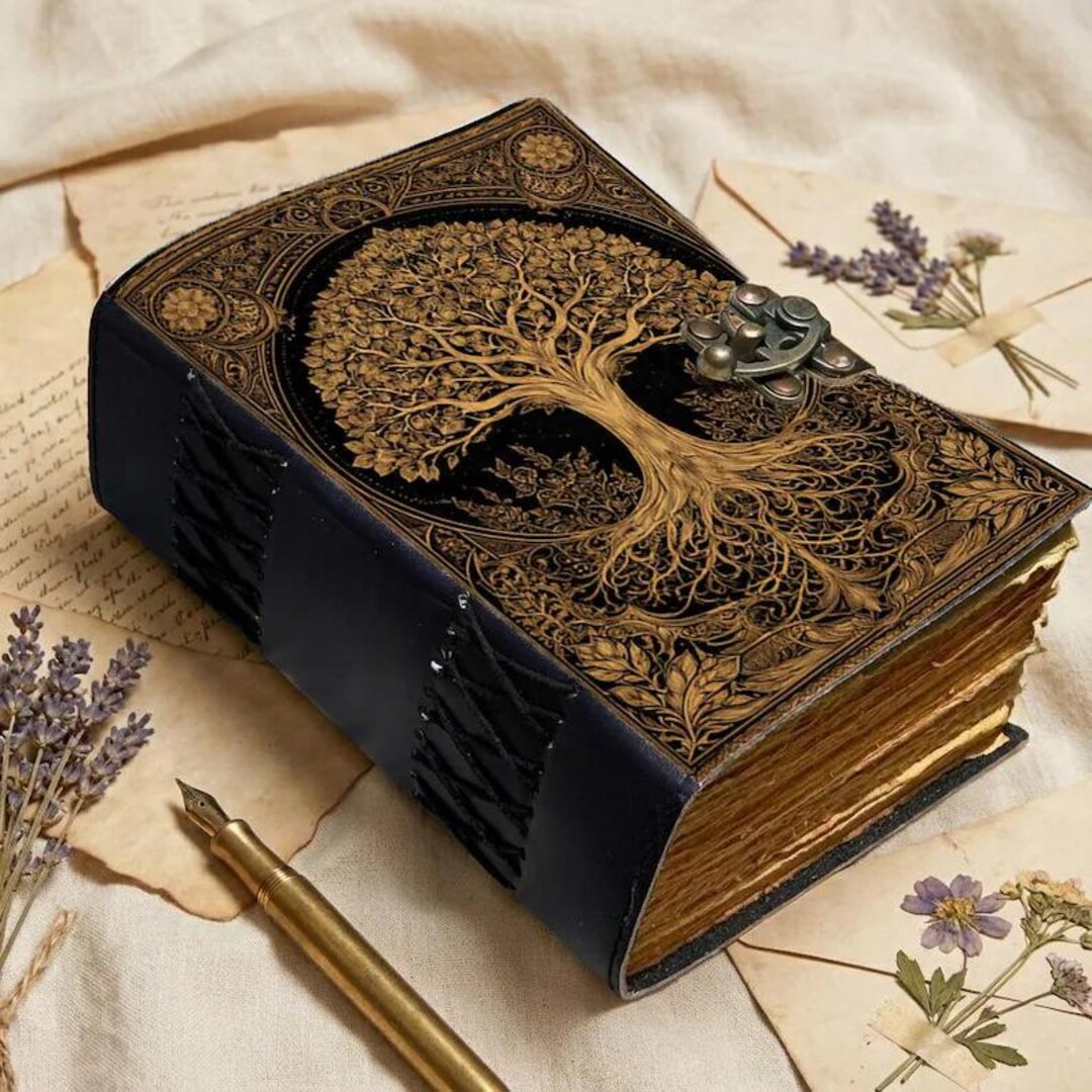 Personalized Tree of Life Leather Journal, Handmade Vintage Notebook ...
