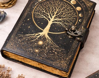 Leather Journal Gift, Handmade Vintage Notebook with Lock, Custom Engraved Travel Diary, Gift for Him Her, Birthday Anniversary Gift