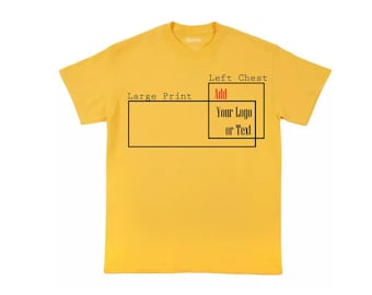 Custom T-Shirt – Add Your Logo or Text (Left Chest or Full Front Print)