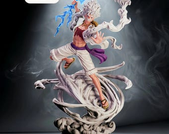Luffy Gear 5 Sovereign STL File – Fan Art Statue Anime – Instant Download