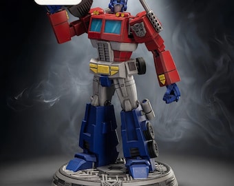 Optimus Prime Ascension STL File – Sci-Fi Guardian Statue – Instant Download