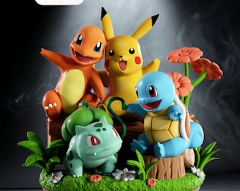 Pikachu Gen 1 Trio Fury STL File – Fantasy Figurine – Instant Download