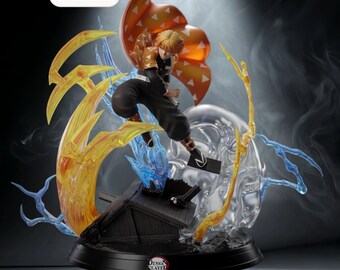 Zenitsu Eclipse STL File – Fan Art Figurine Anime – Instant Download