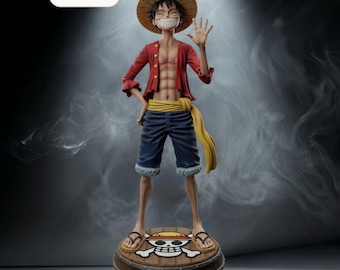 Monkey D. Luffy Battlegrin STL File Hero Statue Instant Download
