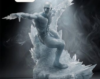 Iceman Eclipse STL File – Cryokinetic Hero Statue – Instant Download