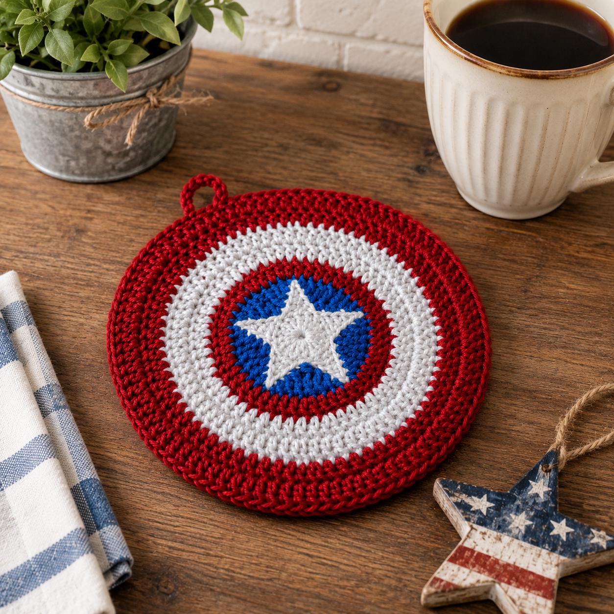 USA 250th Anniversary Coasters Crochet Pattern