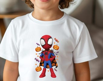 Spooky Spidey Shirts, Halloween Kids Shirt, Retro Superhero Halloween Sweatshirt, Spooky Gift