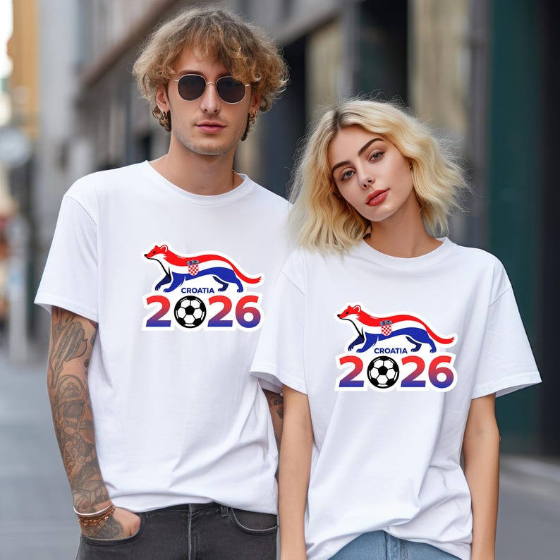 Croatia 2026 World Cup Soccer Shirt, Croatian Football Fan Tee, Marten Match Day Apparel, Hrvatska T-Shirt bild 1