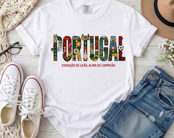 Portugal 2026 Tshirt, Portuguese Soccer Jersey, Football Fan Gift Clothing