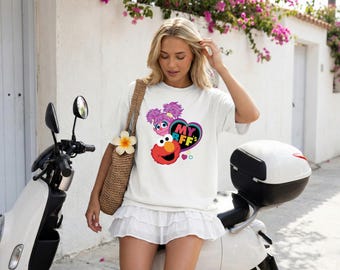 Cute BFF Monster Shirt, Funny Best Friend Tee, Retro Cartoon Graphic Top, Matching Girls Trip T-Shirt, 90s Nostalgic Tee