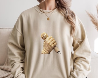 Michael Jackson Sweatshirt with Glove Microphone, Pop Singer Music Shirt