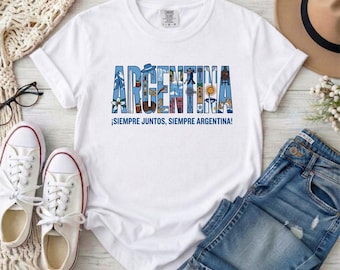 Argentina 2026 T-Shirt, Vamos Argentina Top, Argentinian Soccer Clothing
