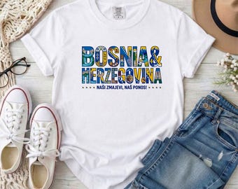 Bosnia 2026 T-Shirt, Bosnian Zmajevi Top, Hajmo Bosno Fan Clothing
