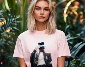 Michael Jackson Tee with Glove Fedora Graphic, Fan Music Shirt