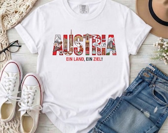 Austria 2026 Tshirt, Österreich Soccer Top, Austrian Supporter Clothing