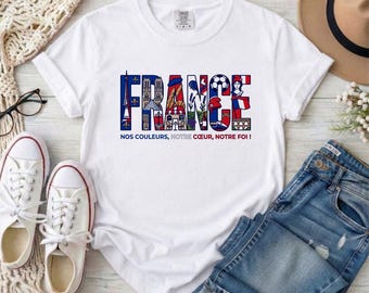 France 2026 T-Shirt, Les Bleus Top, French Football Supporter Clothing