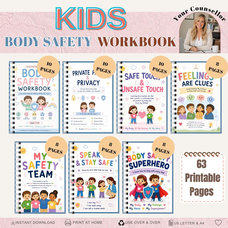Safety Worksheet Examples Safety Skills Body Safety - Etsy