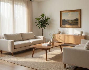 Mid Century Modern the Livingston Dining Table - Handmade Solid Wood Furniture for Home Improvement