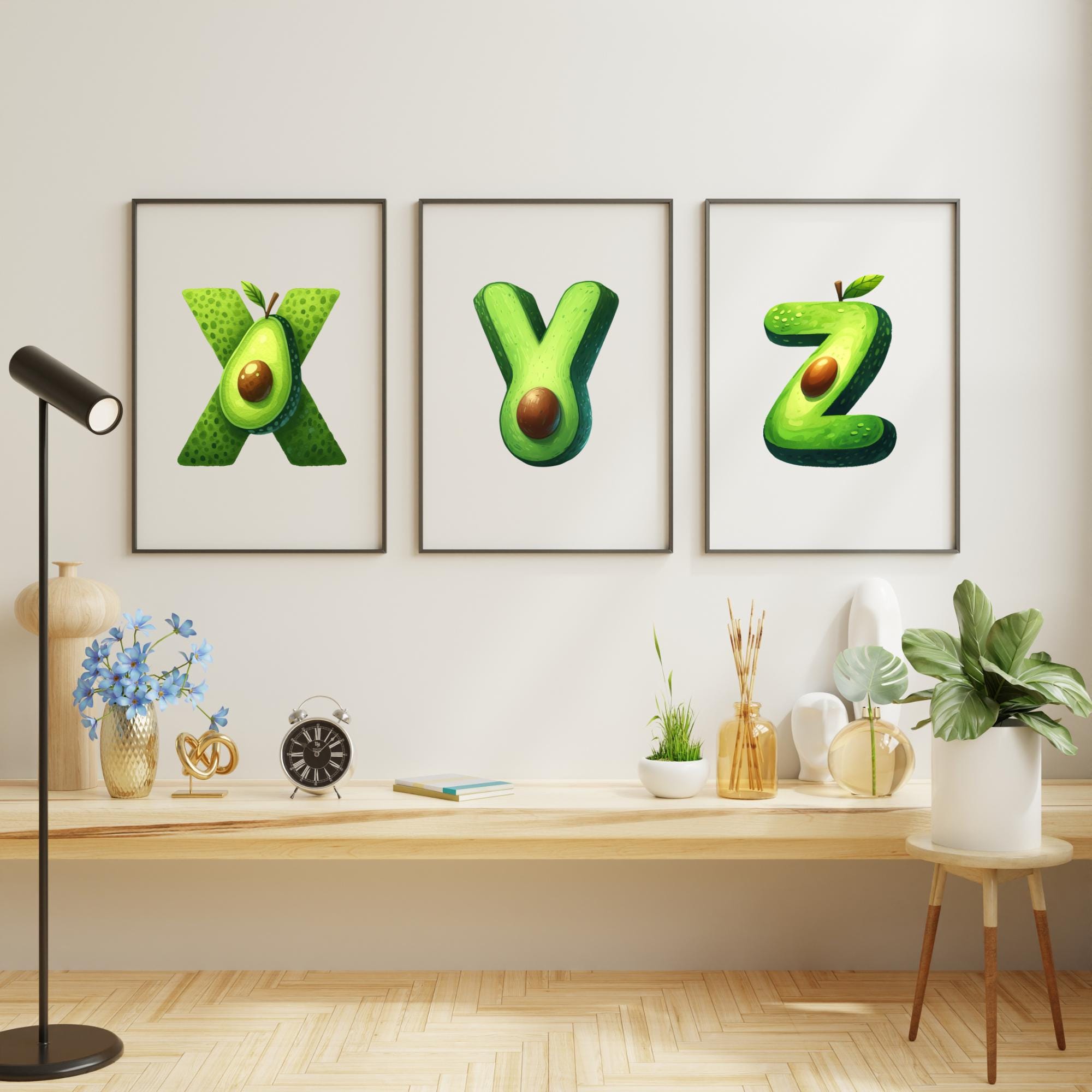 Avocado Alphabet PNG A to Z | Food Letters Numbers Set | Kids Learning ...