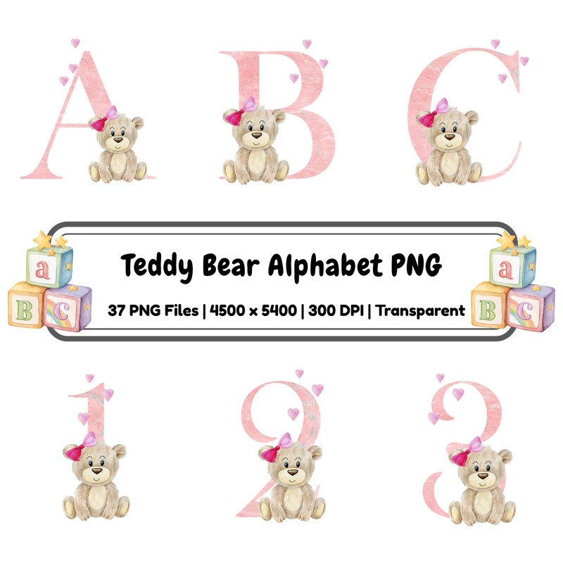 Teddy Numbers - Etsy UK
