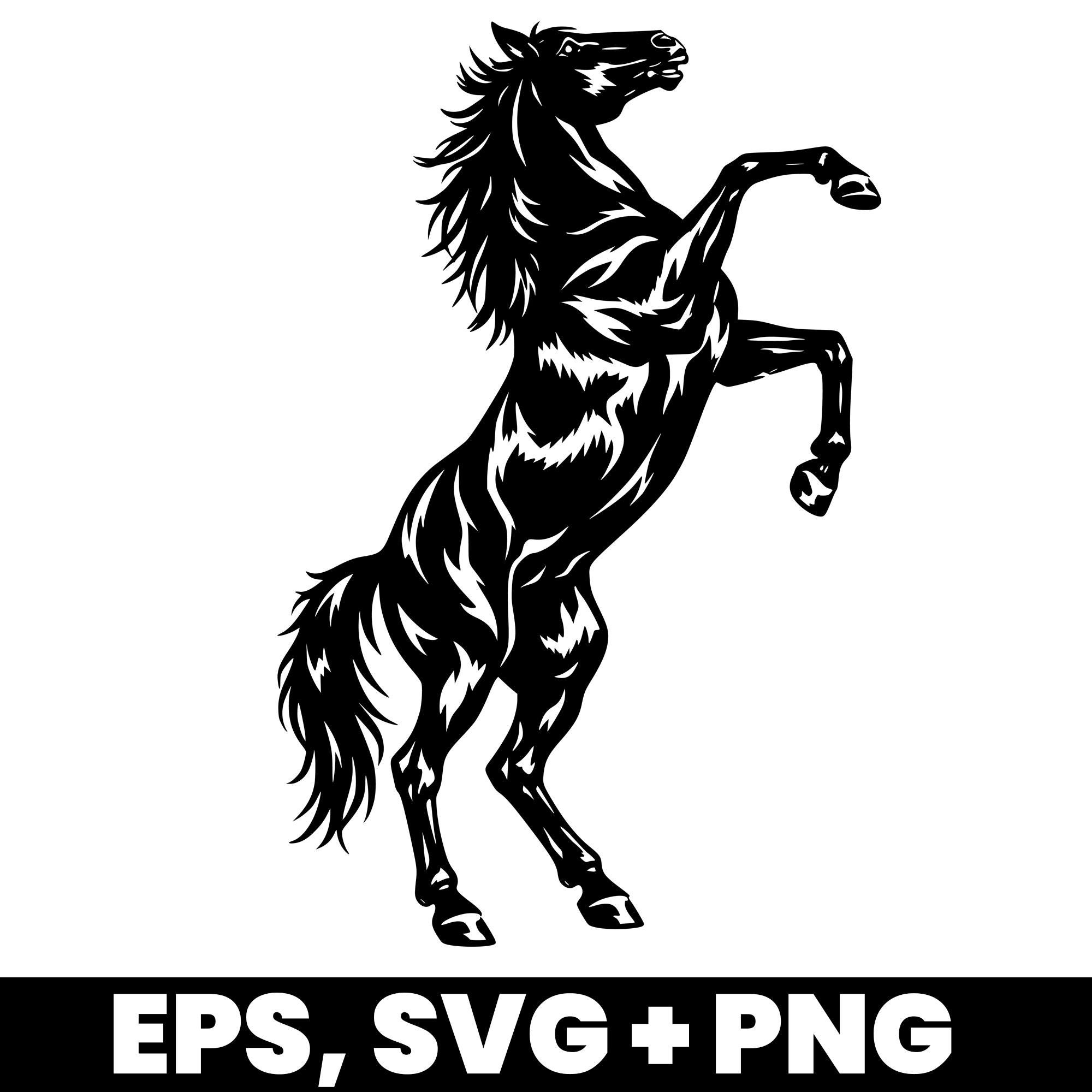 Mule Rearing Svg Horse Rearing SVG | Horse Rearing Tribal Silhouette Vector | Outdoor ...