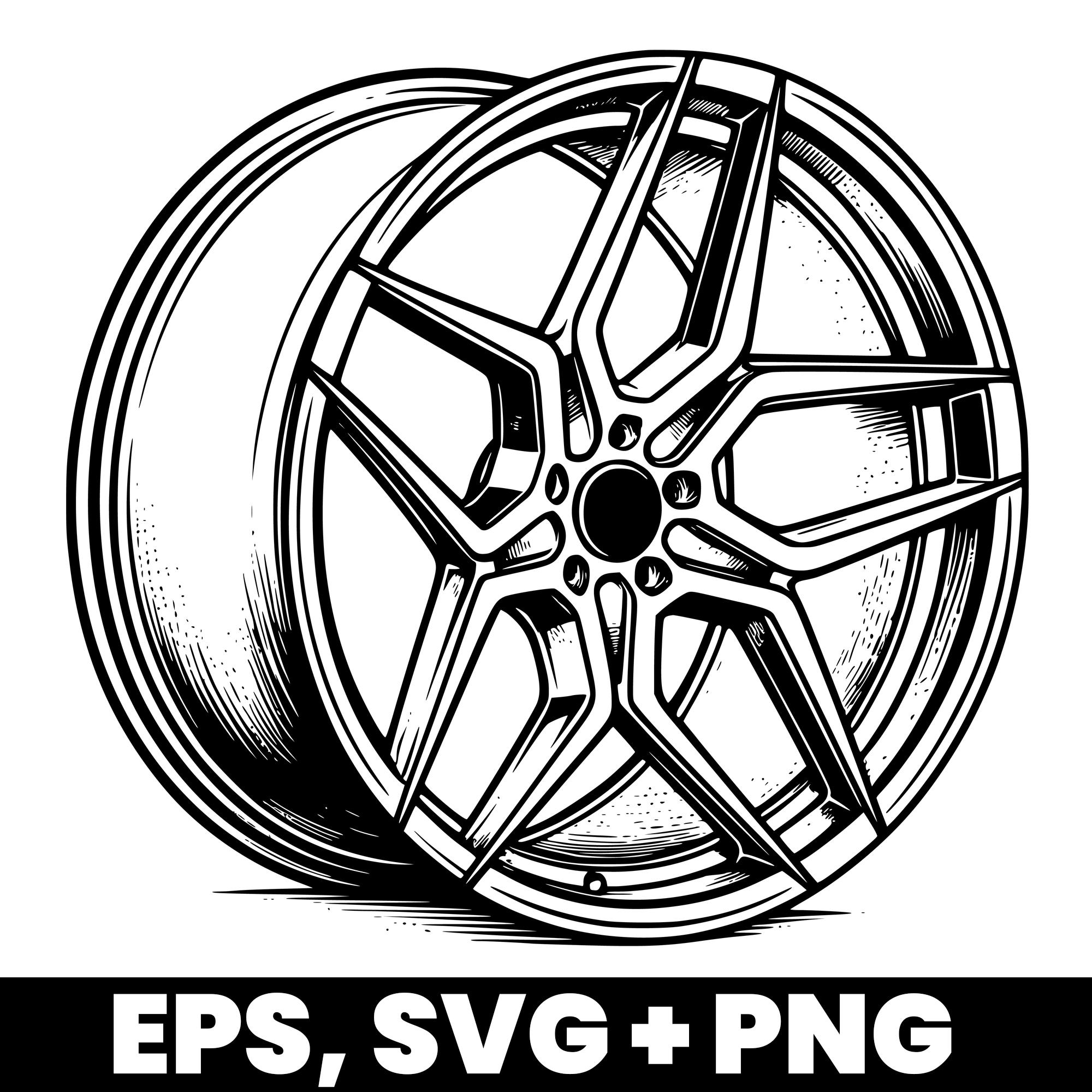 Svg Jdm Rim Alloy Wheel Vector SVG – Alloy Wheel Tuning Graphic – JDM Car Rim ...