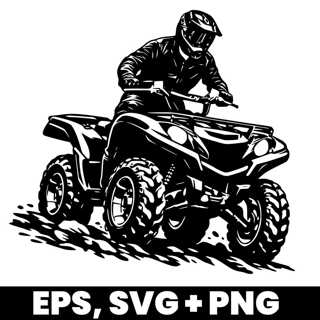 Quad ATV Rider SVG Off-road Racing Motorsport Quad Bike SVG Cricut ...