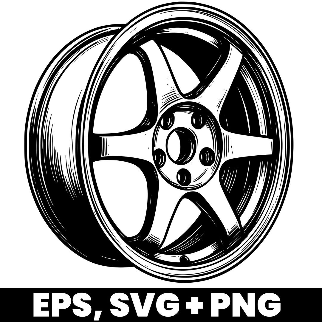 Ford Racing Rim Svg Car Rim Vector SVG – Aluminum Rim Car Tuning Design – JDM Wheel Graphic ...