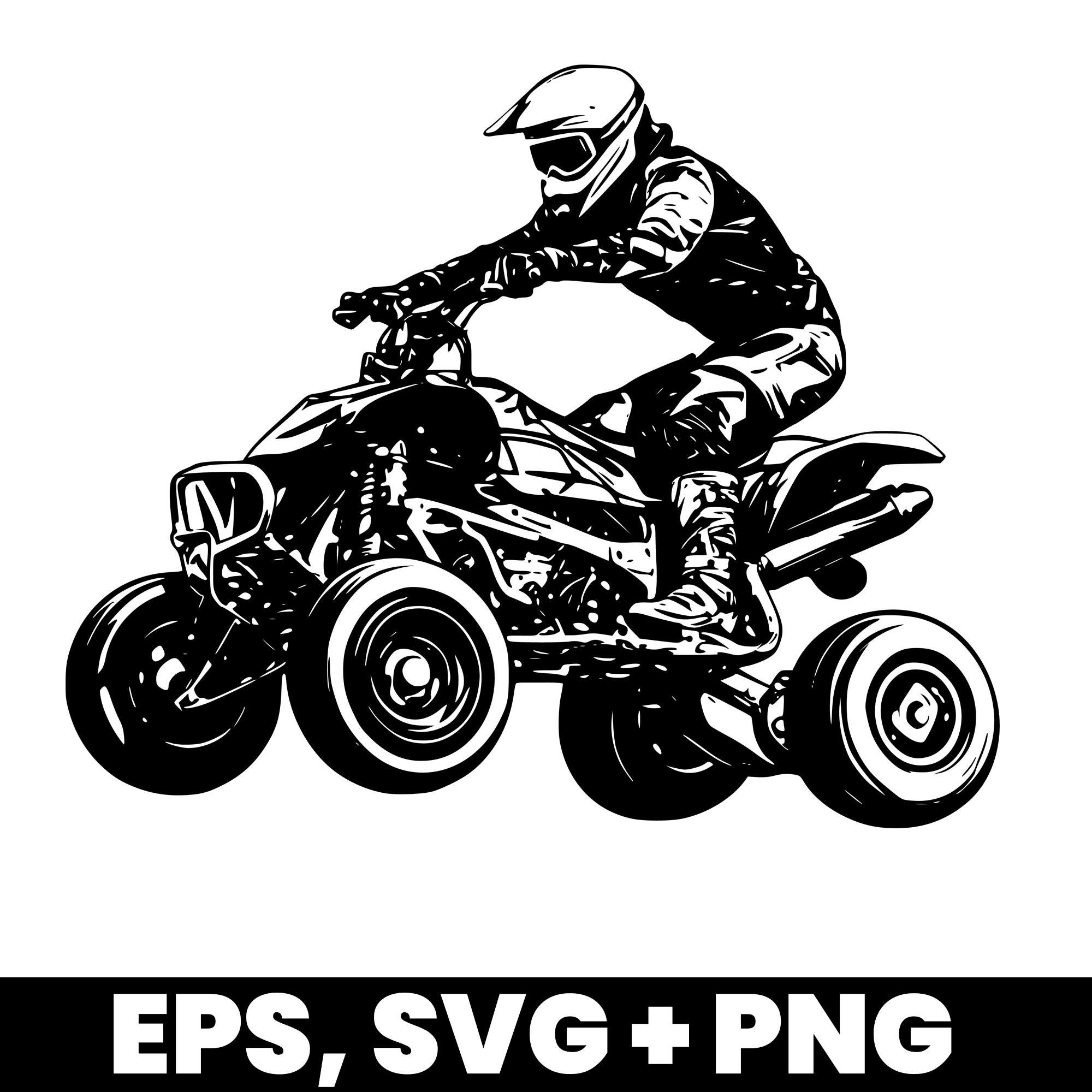 10x QUAD SVG Bundle 10 Designs ATV Rider Offroad Racing Motorsport ...